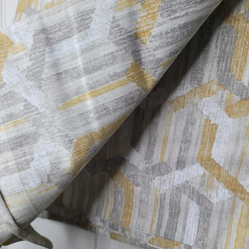 DKNY 2 Light Filtering Rod Pocket Panels 50x96 Curtains Mira Geometric Pattern